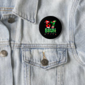 Grappige Kerstman Elf 67 Bruh Kerst Meme Zes Zeven Ronde Button 5,7 Cm (In situ)
