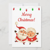 Grappige Kerstman en mevrouw Claus Ho Ho Ho Kerstf Kaart (Achterkant)