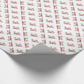 Grappige Kerstman en rendier Cartoon Baby Cadeaupapier (Hoek)