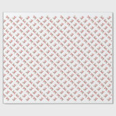 Grappige Kerstman en rendier Cartoon Baby Cadeaupapier (Vlak)