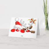 Grappige Kerstman en rendier Cartoon Kaart (Achterkant)