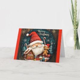 Grappige kerstman en Speelgoed kerst Kaart