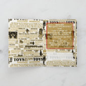 Grappige Kerstman en Zijn Kerstkaart van de Hond Feestdagen Kaart (Binnen)