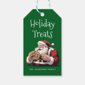 Grappige Kerstman Feestelijke Cookie Vakantie Cadeaulabel (Achterkant)