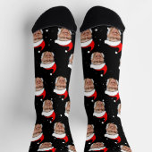 Grappige Kerstman Foto Kerst Soks Sokken (Top)