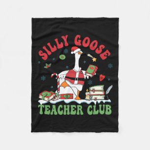 Grappige Kerstman Gekke Gans Teacher Club Ani Fleece Deken