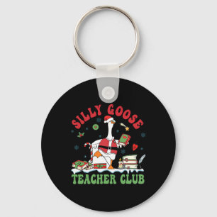 Grappige Kerstman Gekke Gans Teacher Club Ani Sleutelhanger