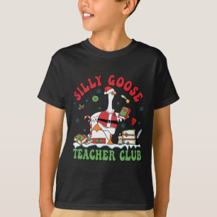 Grappige Kerstman Gekke Gans Teacher Club Ani T-shirt