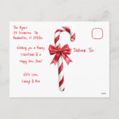 Grappige Kerstman Genieten van een cocktail op het Feestdagenkaart (Achterkant)