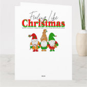 Grappige Kerstman Genieten van een cocktail op het Kaart (Achterkant)