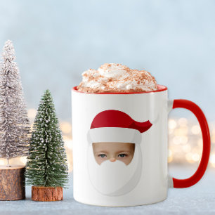Grappige Kerstman Gezicht Kerst Mok