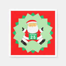 Grappige Kerstman hardlopen Servet
