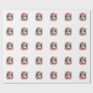 Grappige Kerstman Heeft Niet Gepoetst Kersttandart Cadeaupapier