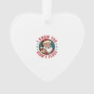 Grappige Kerstman Heeft Niet Gepoetst Kersttandart Ornament