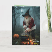 Grappige Kerstman Heks Halloween Kaart (Achterkant)