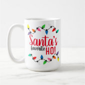 Grappige Kerstman Helper Kerst String Lichtjes Koffiemok (Links)