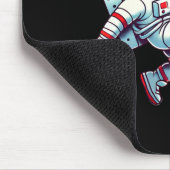 Grappige Kerstman Hoed Astronaut Dunkt Aarde Baske Muismat (Hoek)