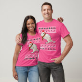 Grappige kerstman hoed gerbil lelijke kerst t-shirt (Unisex)
