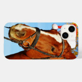 Grappige Kerstman Hoed Paard Kerstmis Case-Mate iPhone Case (Achterkant (horizontaal))