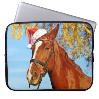 Grappige Kerstman Hoed Paard Kerstmis Samsung Gala Laptop Sleeve