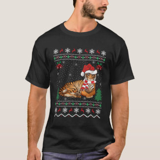 Grappige Kerstman Hoed Tijger Lover Xmas Gift Leli T-shirt
