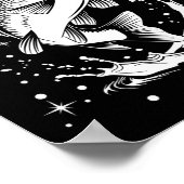 Grappige Kerstman Hoed Vis Kerst Gevist Poster (Hoek)