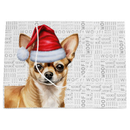 Grappige Kerstman Hond Chihuahua Vakantie Groot Cadeauzakje