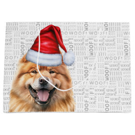 Grappige Kerstman Hond Chow Vakantie Groot Cadeauzakje