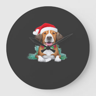 Grappige kerstman hond Oversized T-Shirt Grote Klok