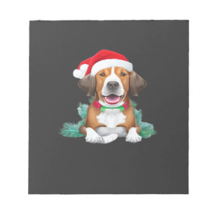 Grappige kerstman hond Oversized T-Shirt Notitieblok