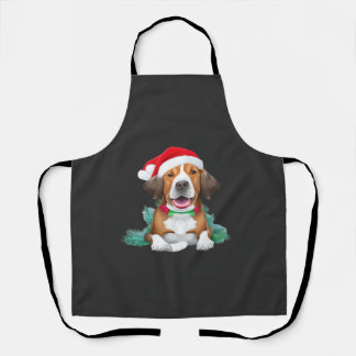 Grappige kerstman hond Oversized T-Shirt Schort