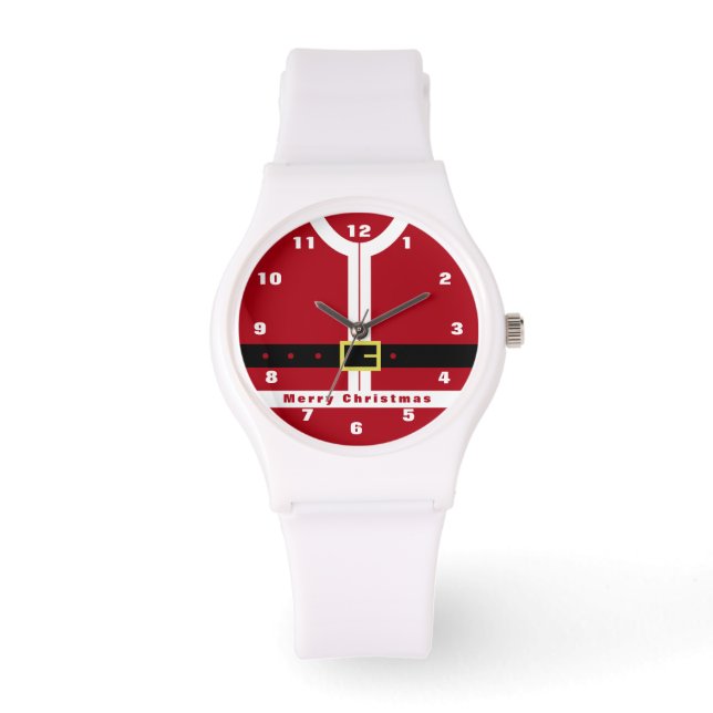 Grappige Kerstman horloge (Voorkant)