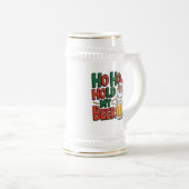 Grappige Kerstman houden bier woord kunst Bierpul (Voorkant rechts)