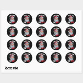 Grappige Kerstman, ik doe het voor de gastheer Ronde Sticker (Vel)