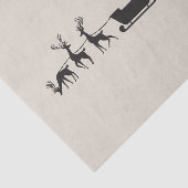 Grappige kerstman 'ik kom eraan' voor slee tissuepapier (Detail)