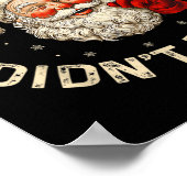 Grappige Kerstman ik weet dat je niet flossen tand Poster (Hoek)