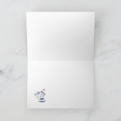 Grappige Kerstman in de Zomer Kerstmis in Juli Feestdagen Kaart (Binnen)