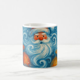 Grappige Kerstman in een wervelend Storm Koffiemok