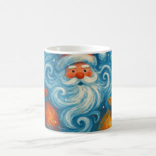 Grappige Kerstman in een wervelend Storm Koffiemok