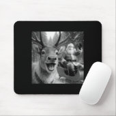 Grappige Kerstman in slee met rendieren Kerstmis Muismat (Met muis)