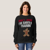 Grappige kerstman in training kerst peperkoek kok trui (Voorkant volledig)