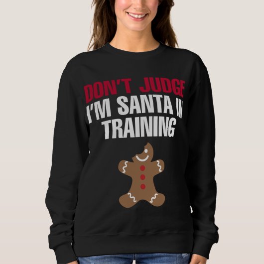 Grappige kerstman in training kerst peperkoek kok trui (Voorkant)