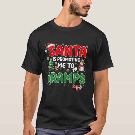 Grappige Kerstman is het bevorderen van mij naar G T-shirt (Voorkant)