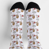 Grappige Kerstman is Hier Kerst Humor Sokken (Top)