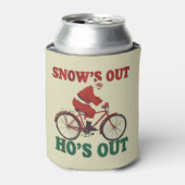 Grappige kerstman is uit hoe het eruit is blikjeskoeler (Blikje Voorkant)