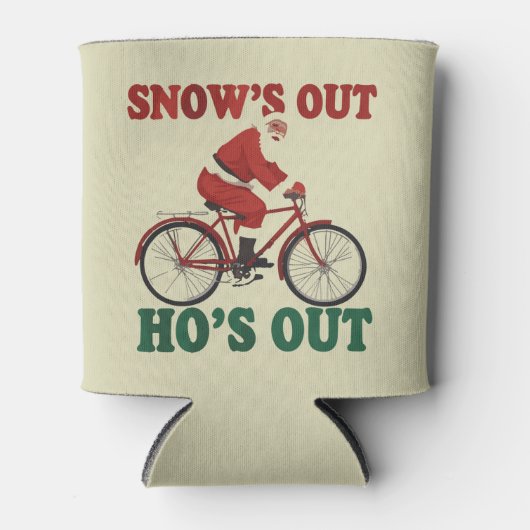 Grappige kerstman is uit hoe het eruit is blikjeskoeler (Voorkant)