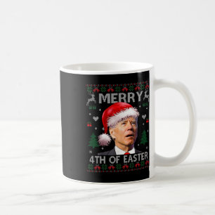 Grappige Kerstman Joe Biden Prettig 4de Pasen Leli Koffiemok