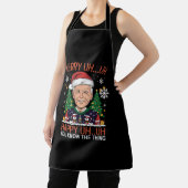 Grappige Kerstman Joe Biden Prettig Uh Uh Kerstfee Schort (Insitu)
