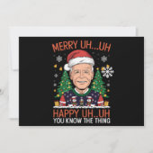 Grappige Kerstman Joe Biden Prettig Uh Uh Kerstmis Feestdagenkaart (Voorkant)