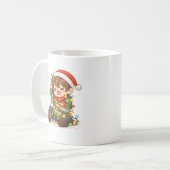Grappige Kerstman Jongensmok Koffiemok (Voorkant links)